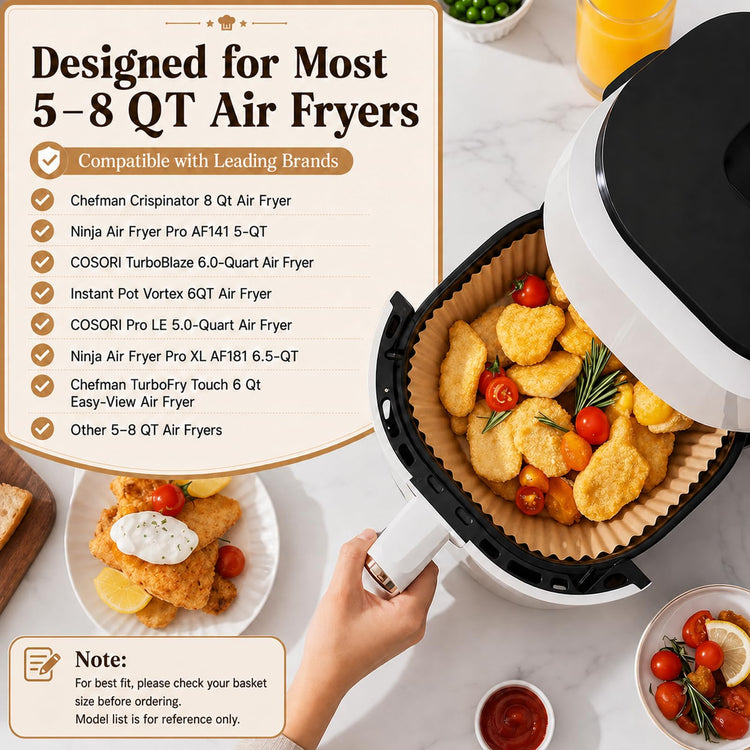 9 Inch Air Fryer Liners Disposable
