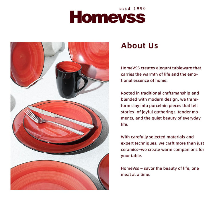HomeVss Stoneware Sonoma 16pc Dinnerware Set