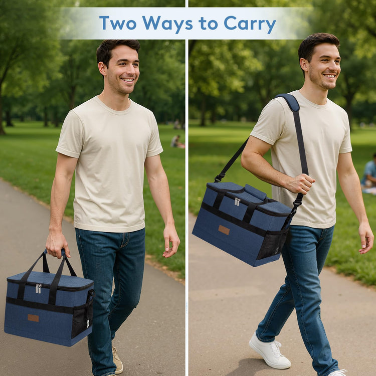 Cooler Bag 50 Cans Collapsible and Insulated Large Lunch Bag Leakproof Soft Cooler Portable for Camping