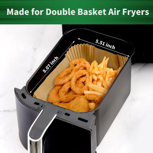 200pcs Rectangle Air Fryer Paper Liners Disposable for Ninja SL401 & DZ071 (200 Count)