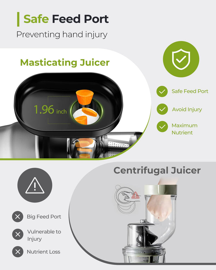 Juicer Jocuu Slow Masticating Juicer Machines Easy to Clean