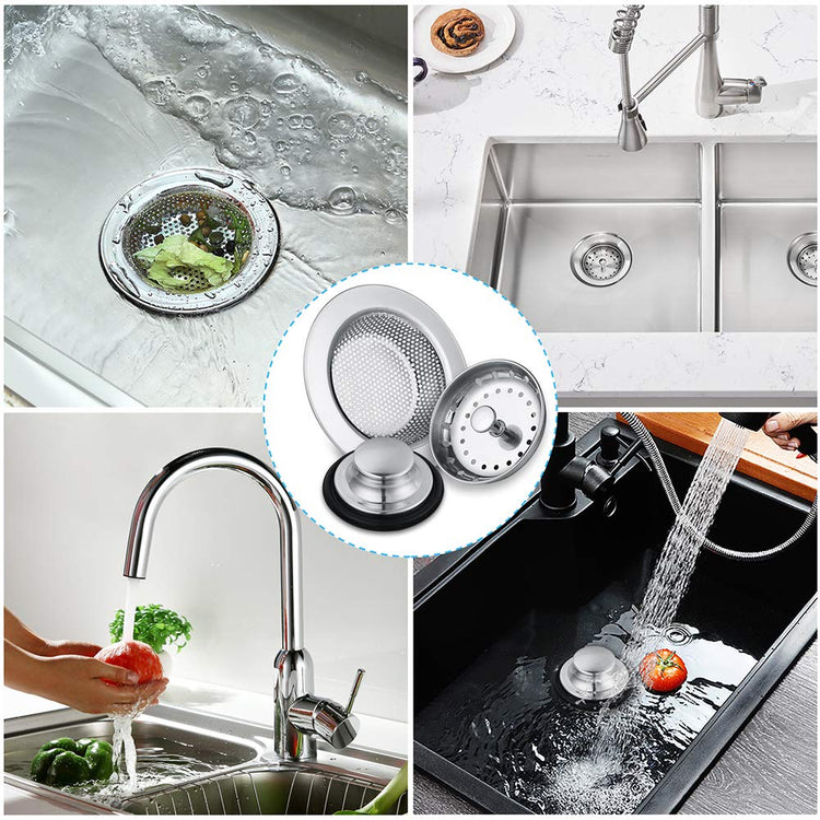 Kitchen Sink Drain Strainer 6 Pack Stainless Steel Sink Stopper (6 Count)
