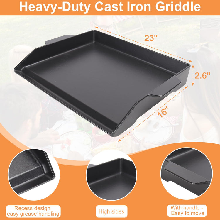 Universal Cast Iron Flat Top Griddle for Gas