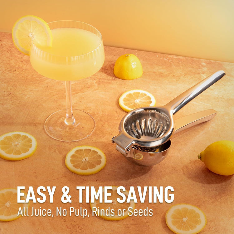Lemon Squeezer Stainless Steel with Premium Quality Heavy Duty Solid Metal Squeezer Bowl