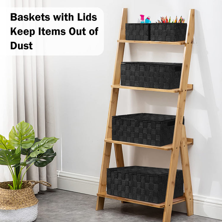 Storage Baskets with Lids (5 Count)