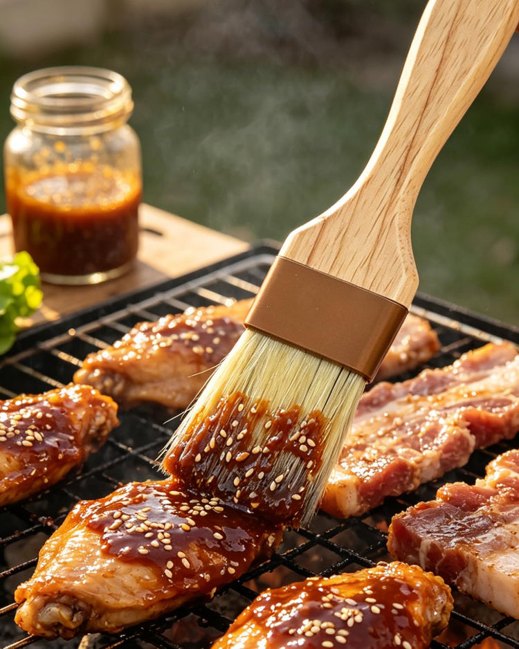 Natural Boar Bristle Pastry & Basting Brush (2 Count)