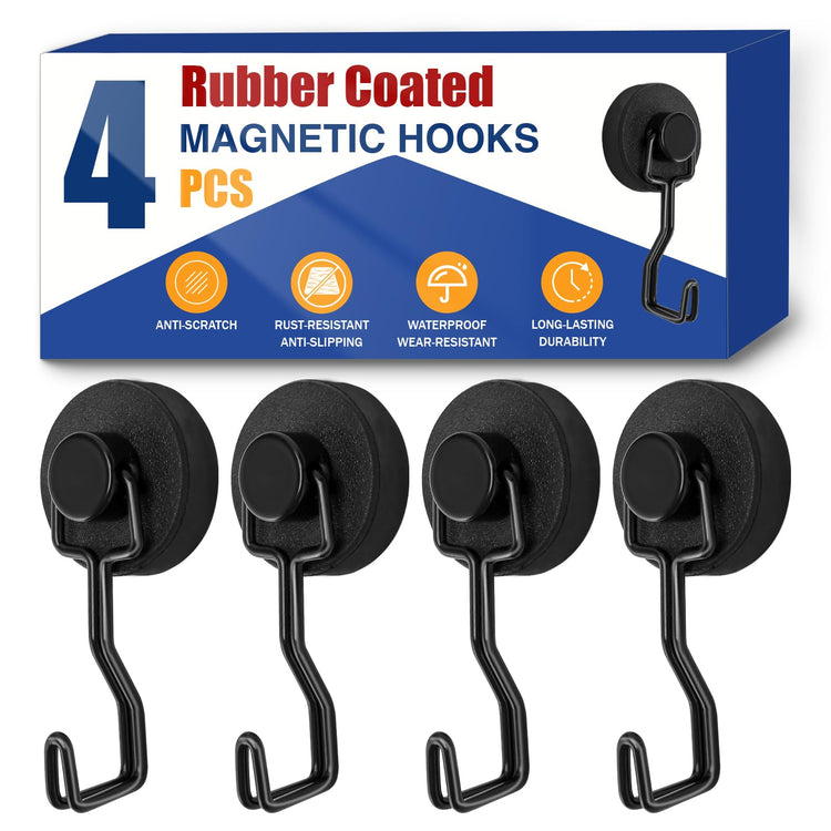 Magnetic Hooks for Grill & Refrigerator (4 Count)