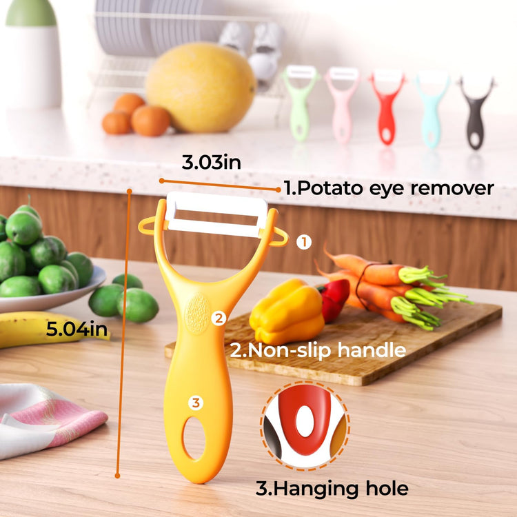 6PCS Vegetable Peeler Set with Sharp Blade