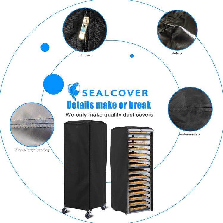 Pan Rack Cover23 x28 x64 Black Waterproof Dust Bread Rack Cover