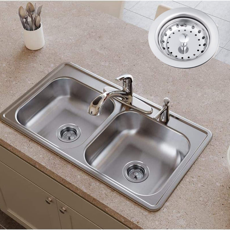 2 Pack Kitchen Sink Basket Strainer and Stopper (2 Count)