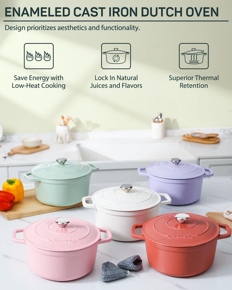 6 QT Dutch Oven Pot with Lid