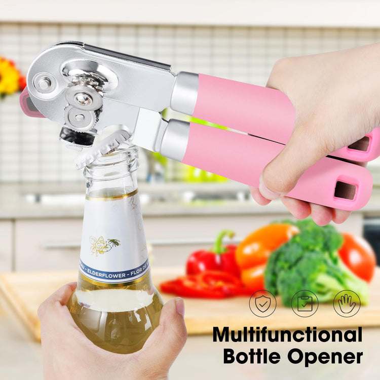 Heavy Duty Hand Can Opener Manual with Magnet Lid Remover