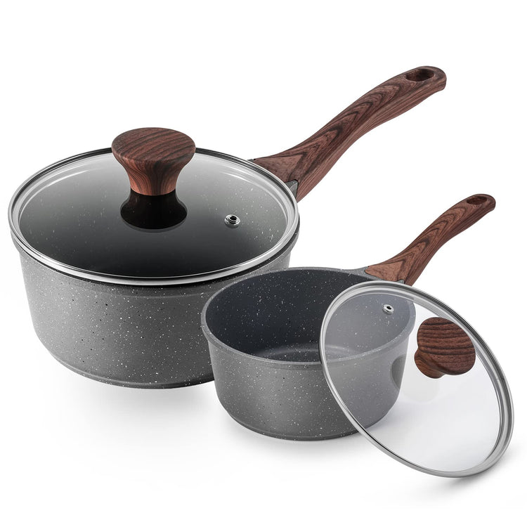 Nonstick Sauce Pan Set with Lid (2 Count)