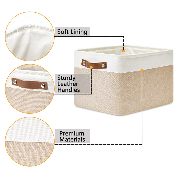 Fabric Storage Bins for Laundry (4 Count)
