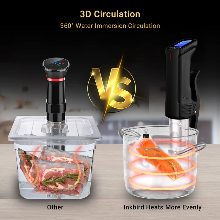 WIFI Sous Vide Cooker Bundle with 30PCS Sous Vied bags and Vacuum Sealer Pump