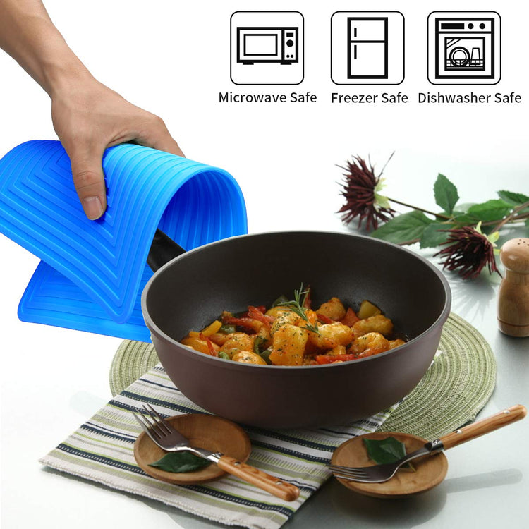 Large Silicone Trivet Mats for Hot Dishes (2 Count)