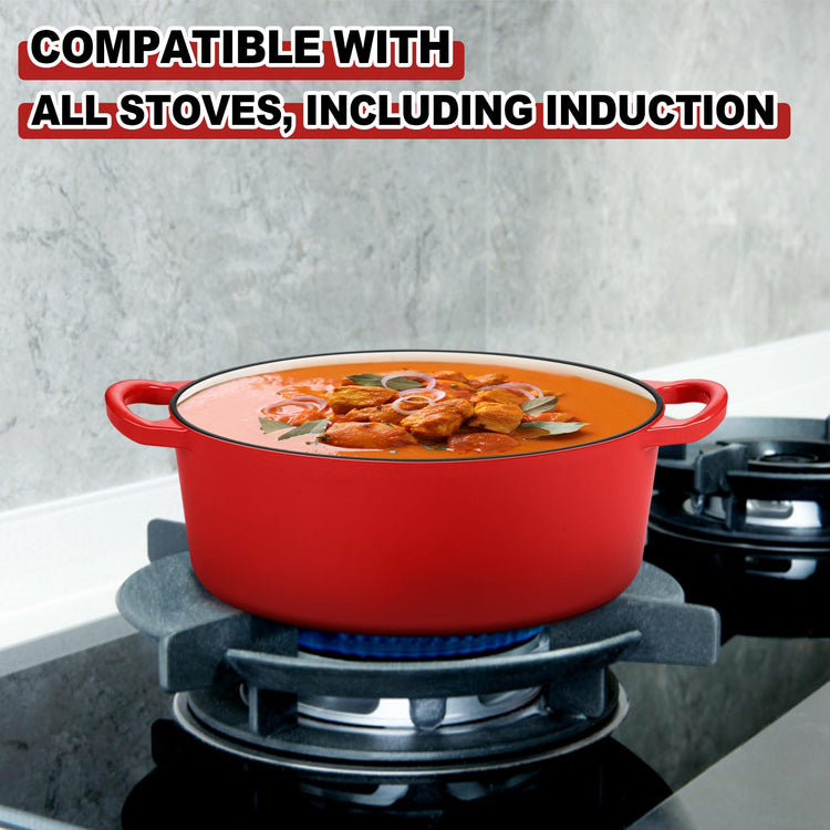 5QT Oval Dutch Oven Pot with Lid
