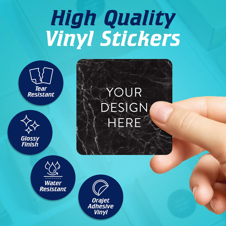 Custom Vinyl Stickers Your Image (100 Count)