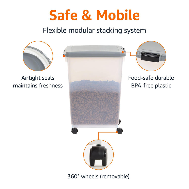 Airtight Pet Food Storage Container with Scoop