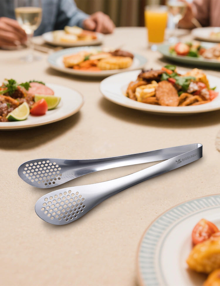 11Inch Kitchen Cooking Food Tongs Stainless Steel Buffet Tongs