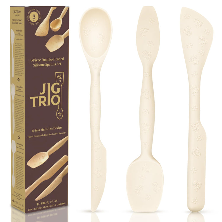 JIG TRIO Double Headed Silicone Spatula Set (3 Count)