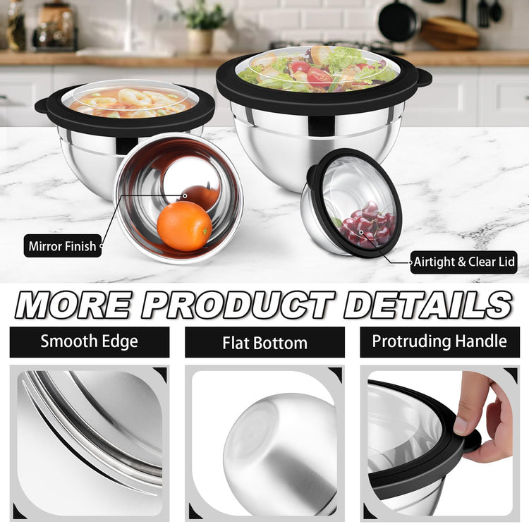 Mixing Bowl with Lid Set of 7