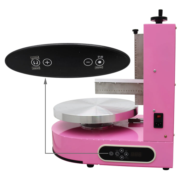 Cake Decorating Coating Machine Cream Spreading Automatic Frosting Turntable with Graduated Scraper 60