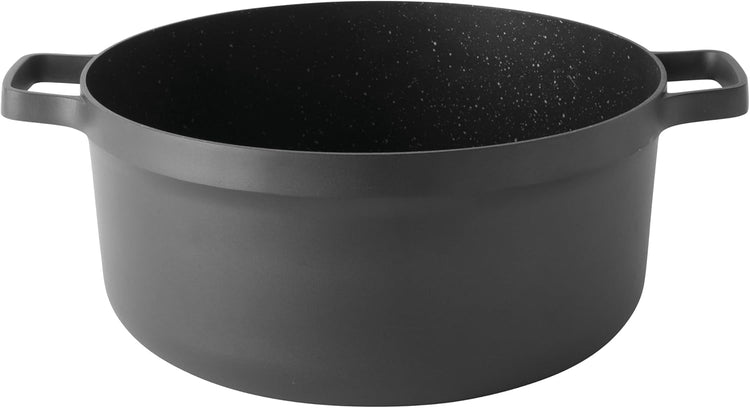 BergHOFF GEM Non-stick 11" Stockpot 7.7qt., Sturdy 2-Handle, Glass Lid, Ferno-Green, Non-Toxic PFOA-Free Coating, Ovensafe