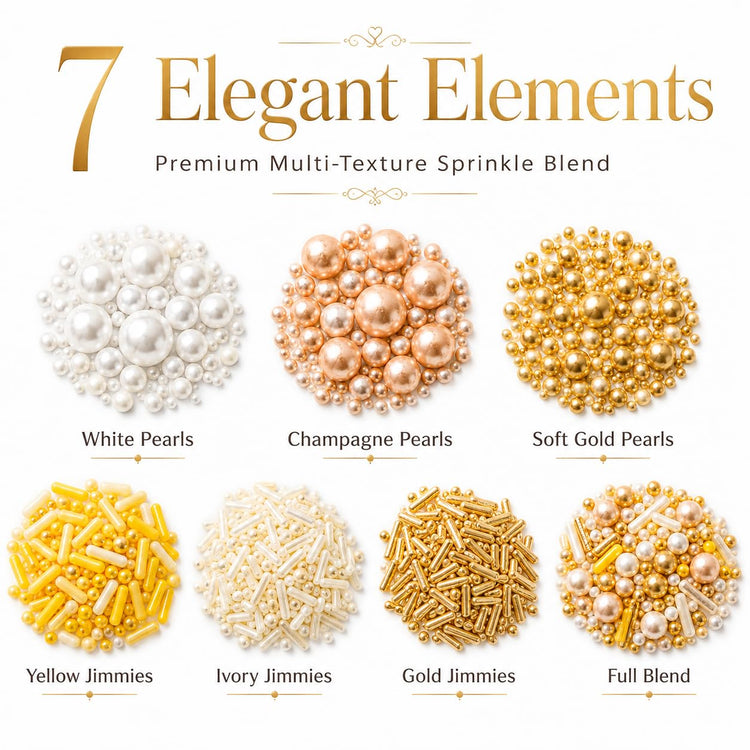 Gold Pearl & Rod Sprinkles Mix (4.2 Ounce)