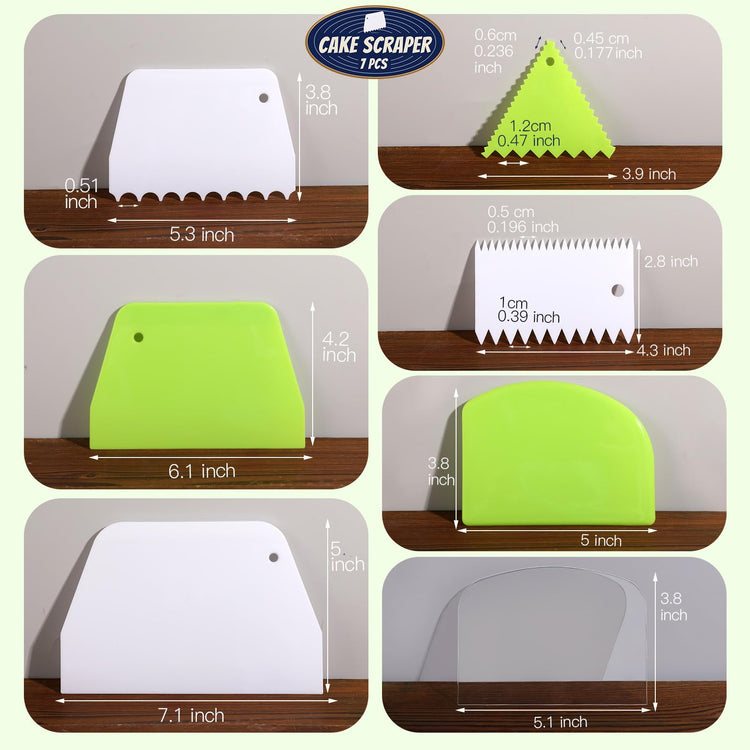 7 Pcs Cake Scraper