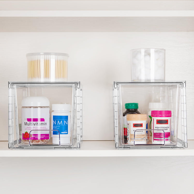 2 Pack Large Stackable Storage Drawers (2 Count)