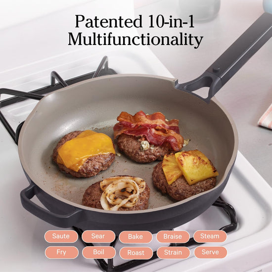 Our Place Large Always Pan 2.0-12.5” (4 Qt) Nonstick, Toxin-Free Ceramic Cookware | Patented 10-in-1 Aluminum Frying & Sauté Pan | Safe for Oven, Induction & All Cooktops up to 450°F | Char - Nestoria