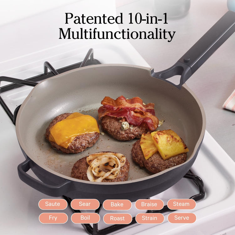 Our Place Large Always Pan 2.0-12.5” (4 Qt) Nonstick, Toxin-Free Ceramic Cookware | Patented 10-in-1 Aluminum Frying & Sauté Pan | Safe for Oven, Induction & All Cooktops up to 450°F | Char - Nestoria