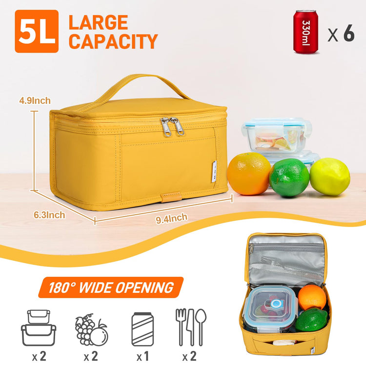 NOL Small Lunch Bag Mini Lunch Box Insulated Lunch Bag for Men