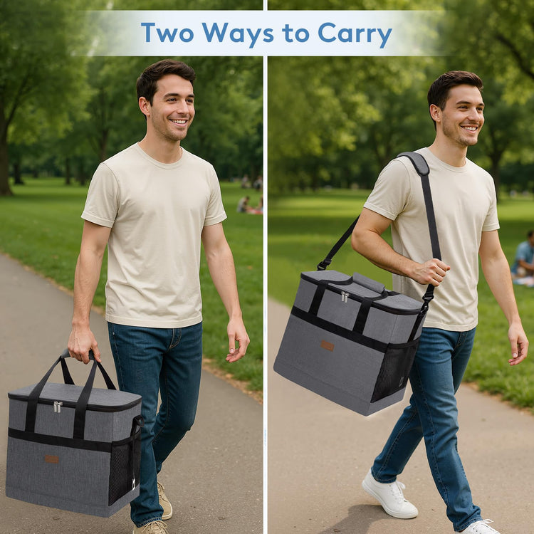 Cooler Bag 60 Cans Collapsible and Insulated Large Lunch Bag Leakproof Soft Cooler Portable for Camping