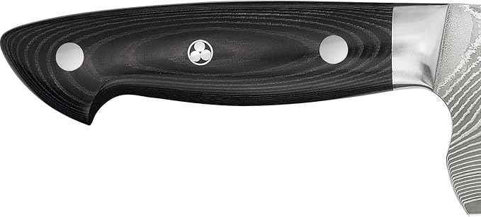 HENCKELS 8-inch Chef's Knife, Premium Quality, German Engineered, Informed by 100+ Years of Mastery, Stainless Steel, Dishwasher Safe, Black/Brown