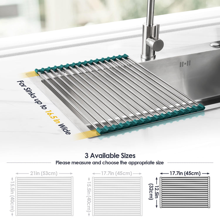 Roll Up Dish Drying Rack Over Sink