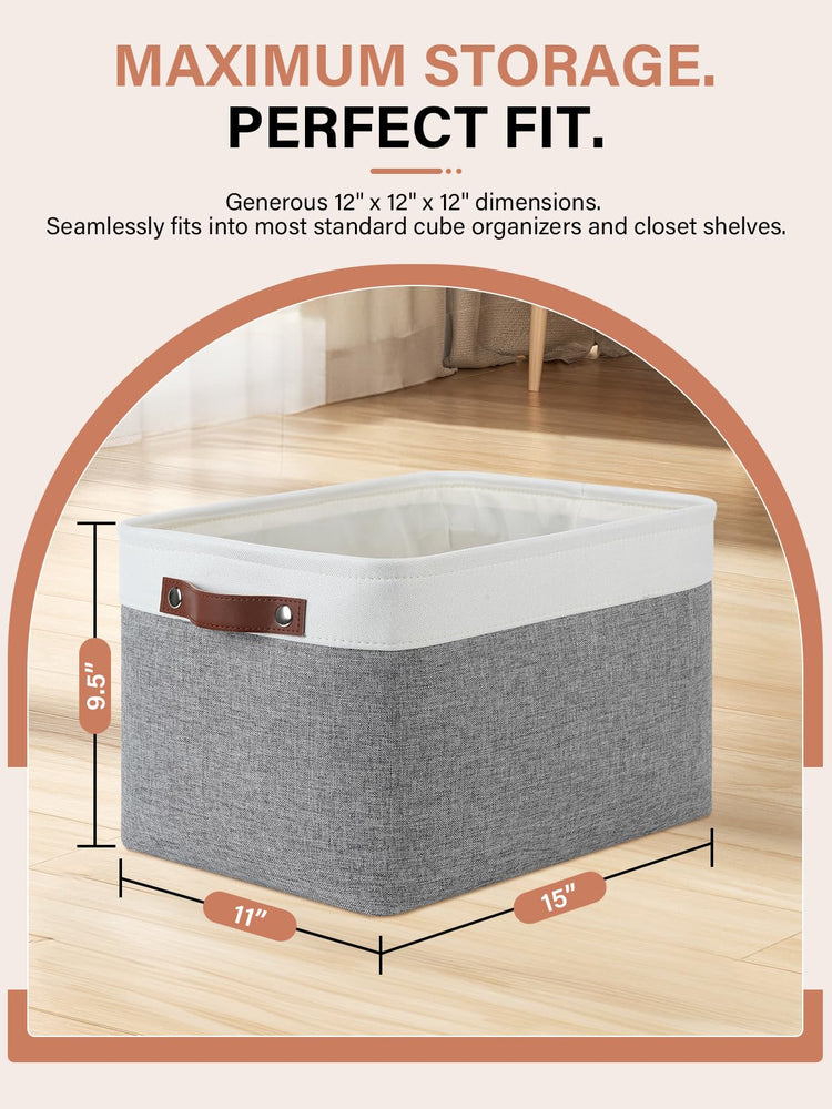 Fabric Baskets for Storage (4 Count)