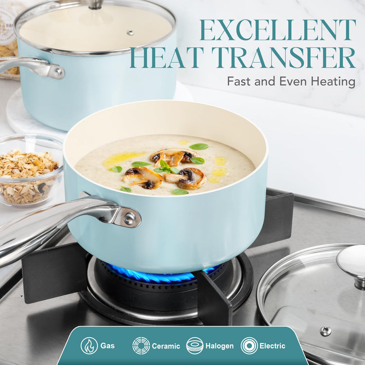 Sauce Pan with Lid (3 Count)