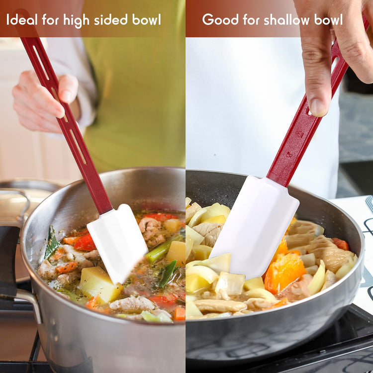 4 Pcs Rubber Spatulas Silicone Heat Resistant (4 Count)