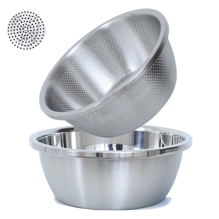 304 Stainless Steel Fine Mesh Colander Set (2 Count)