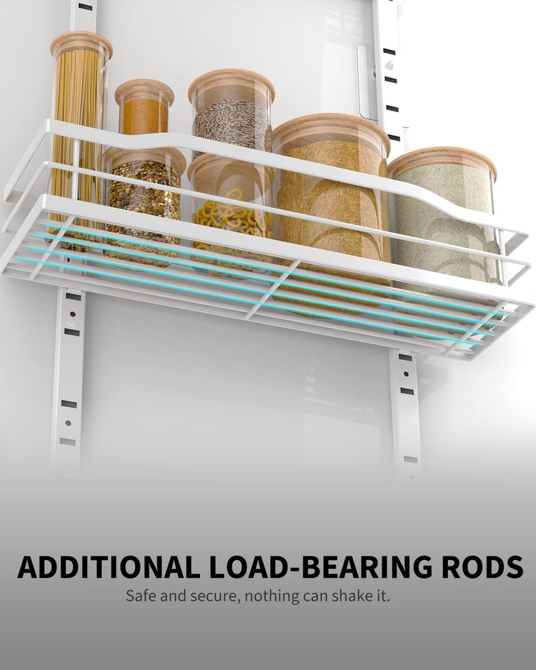 White 6 Tier Over Door Pantry Organizer