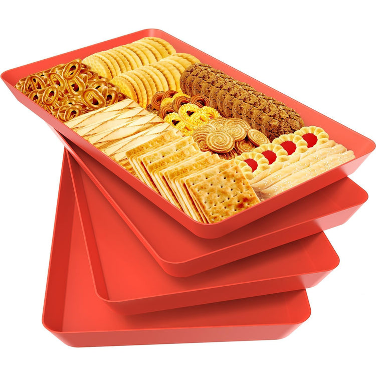 4 pcs Serving Tray for Entertaining (4 Count)