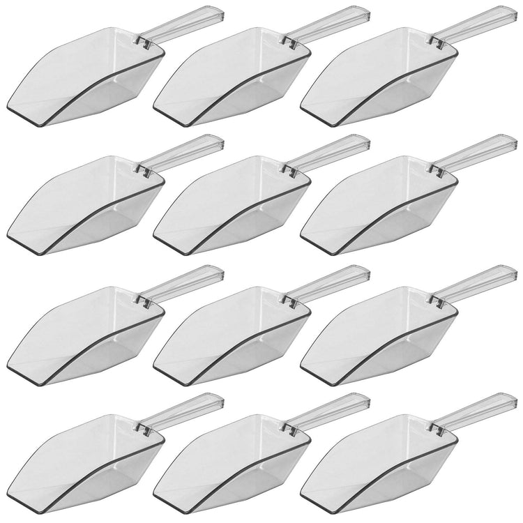 Clear Mini Plastic Acrylic Scoops 12 Pcs (12 Count)