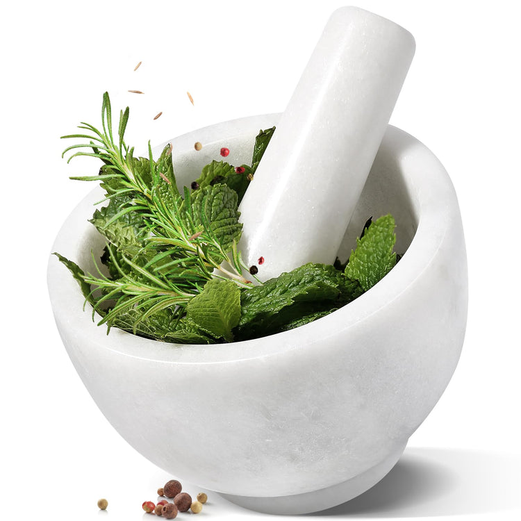 Marble Mortar and Pestle Set