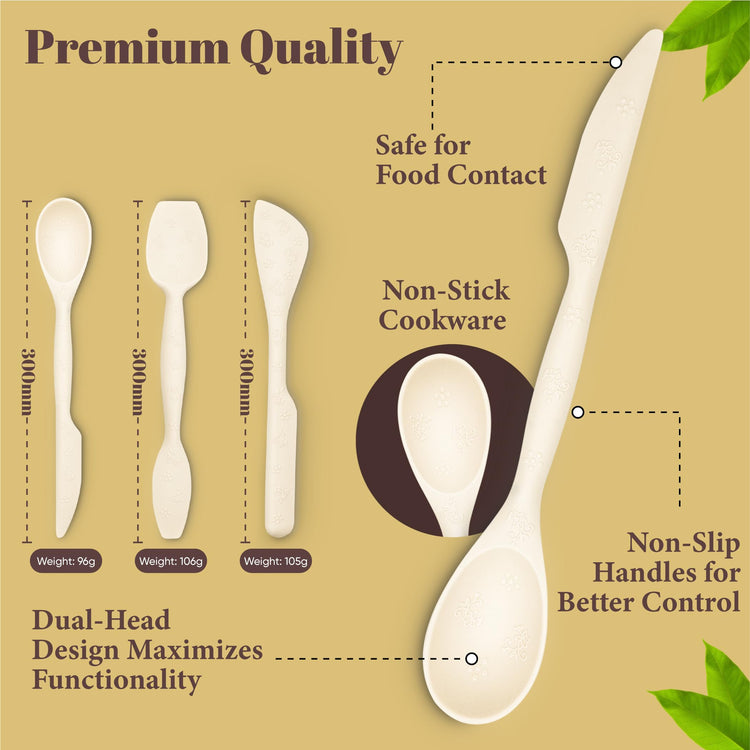 JIG TRIO Double Headed Silicone Spatula Set (3 Count)