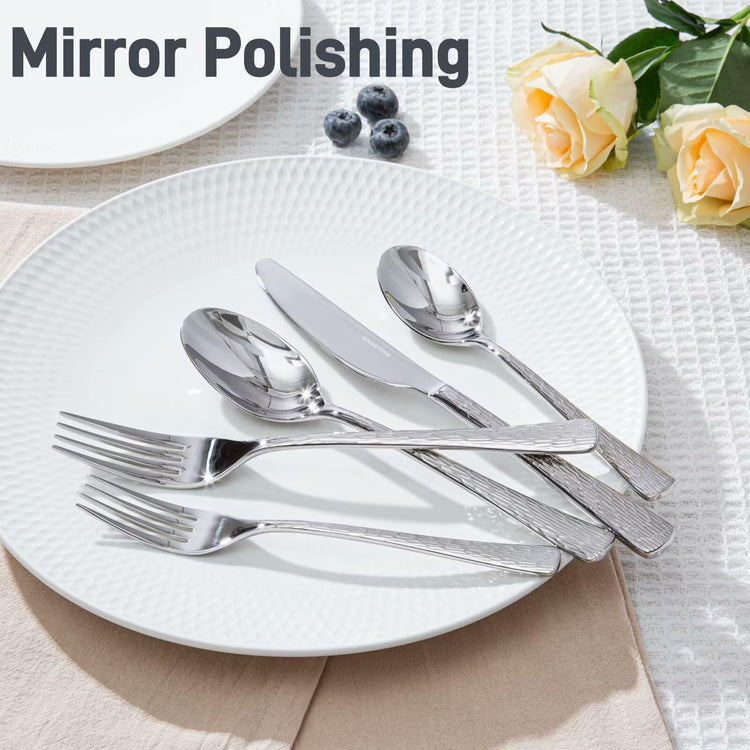 Silverware Set with Serving Utensils (65 Count)