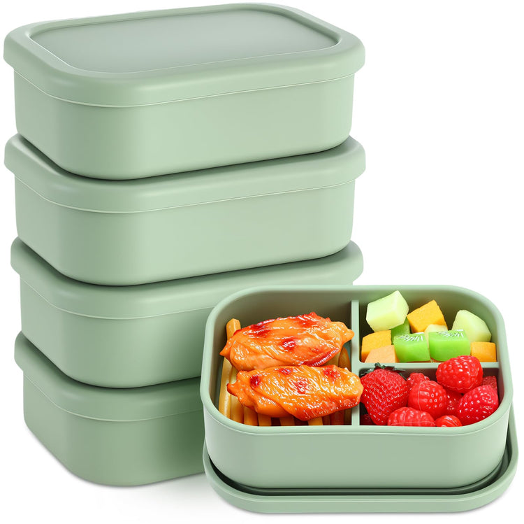 4 Pcs Silicone Bento Box (4 Count)