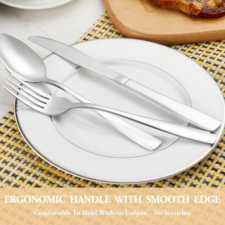 30 Piece Silverware Set Service for 6 (30 Count)