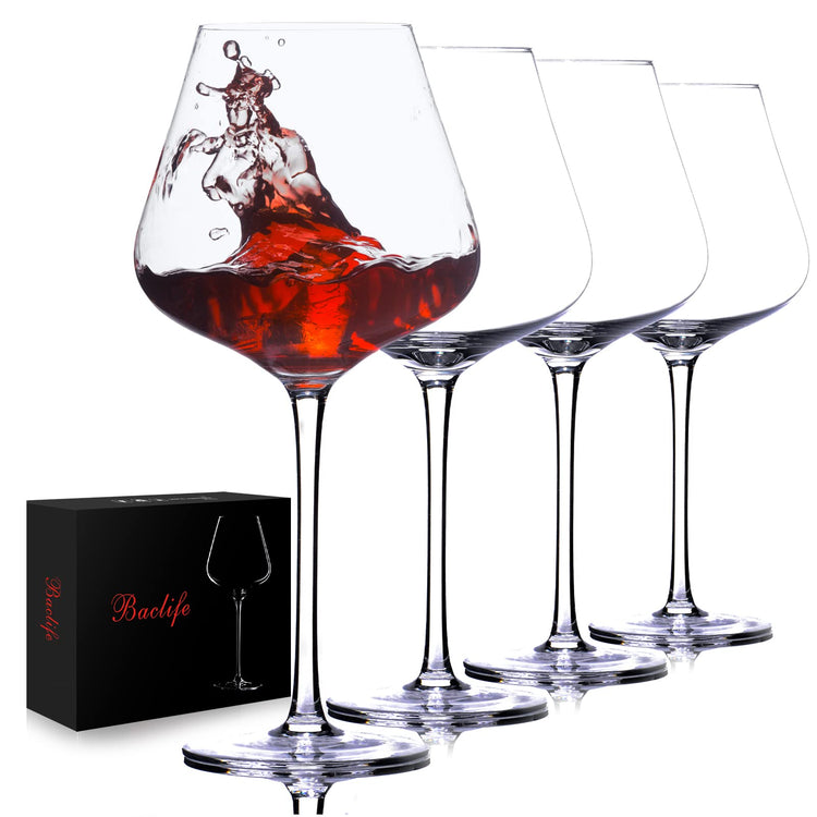 Hand Blown Red Wine Glasses Set of 4 (4 Count)
